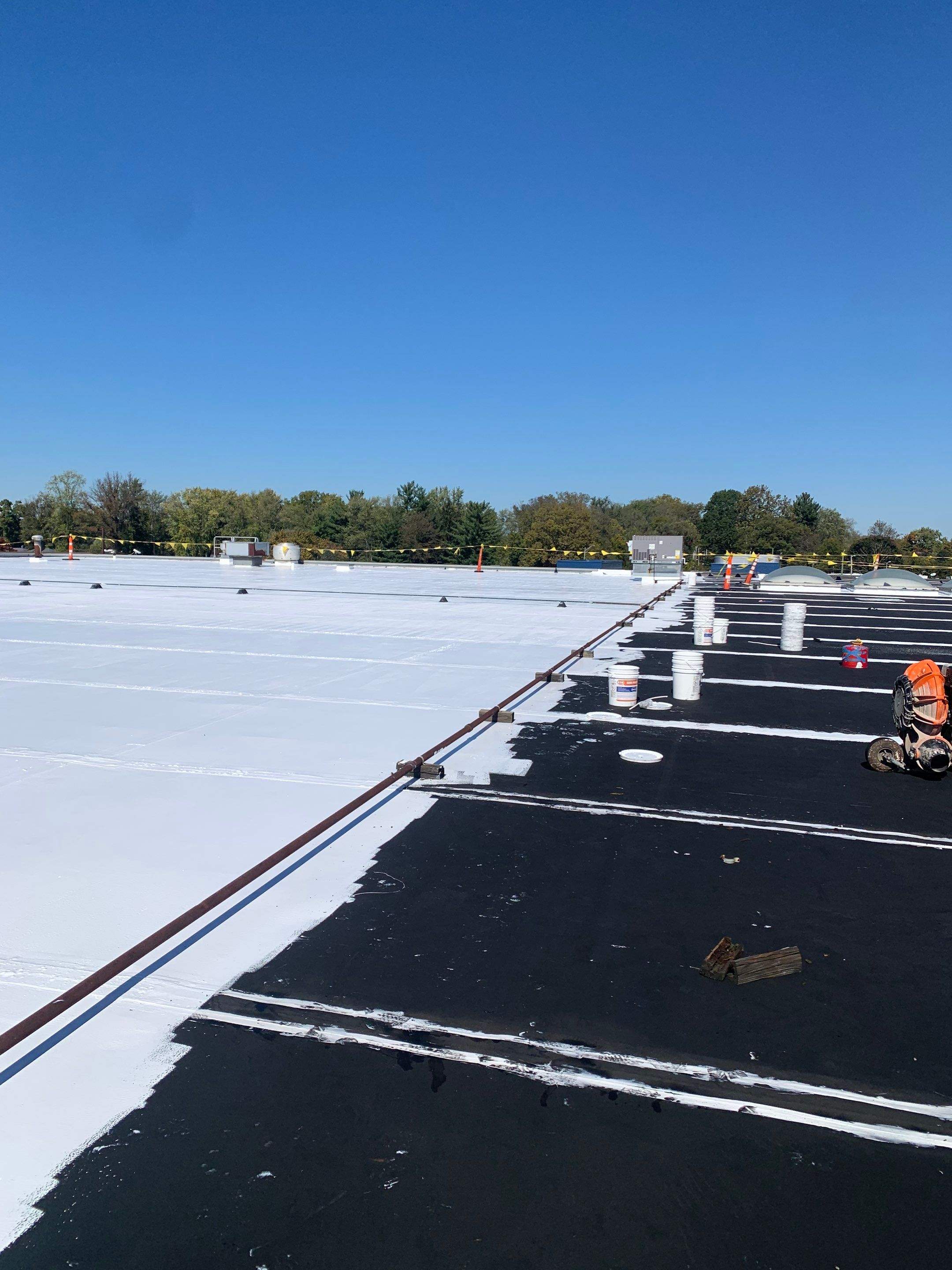 EPDM roof coating application